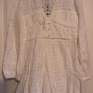 Gianni Bini Cream Eyelet Dress